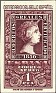 Spain 1950 Spanish Stamp Centenary 1 PTA Dark Brown Edifil 1079. Spain 1950 1079 Queen Isabel II. Subida por susofe